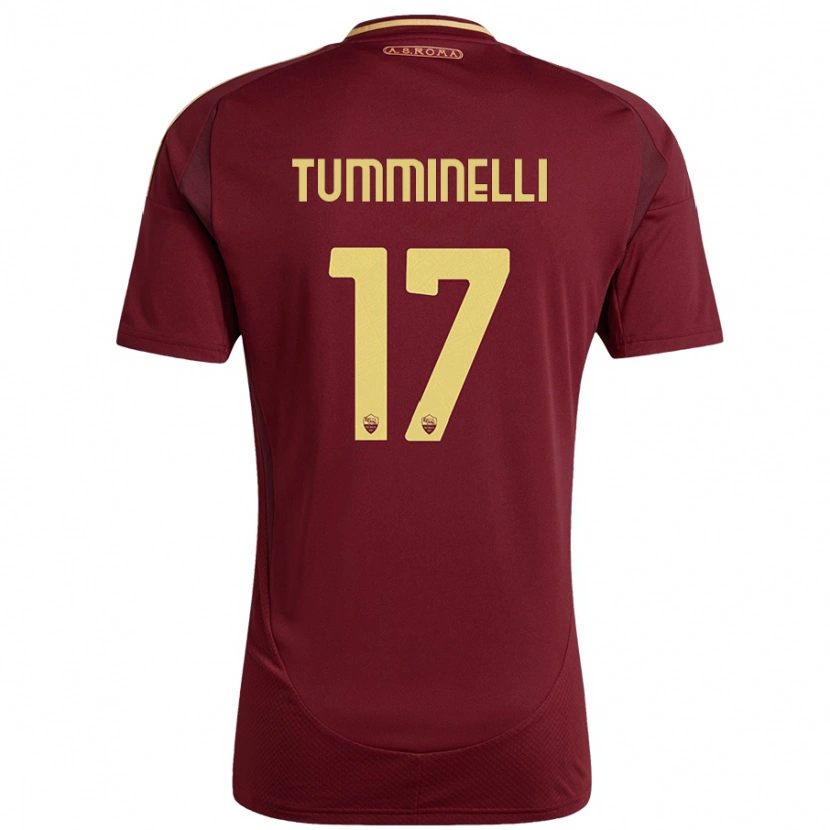 Danxen Damen Gianmarco Tumminelli #17 Rot Braun Gold Heimtrikot Trikot 2024/25 T-Shirt Schweiz