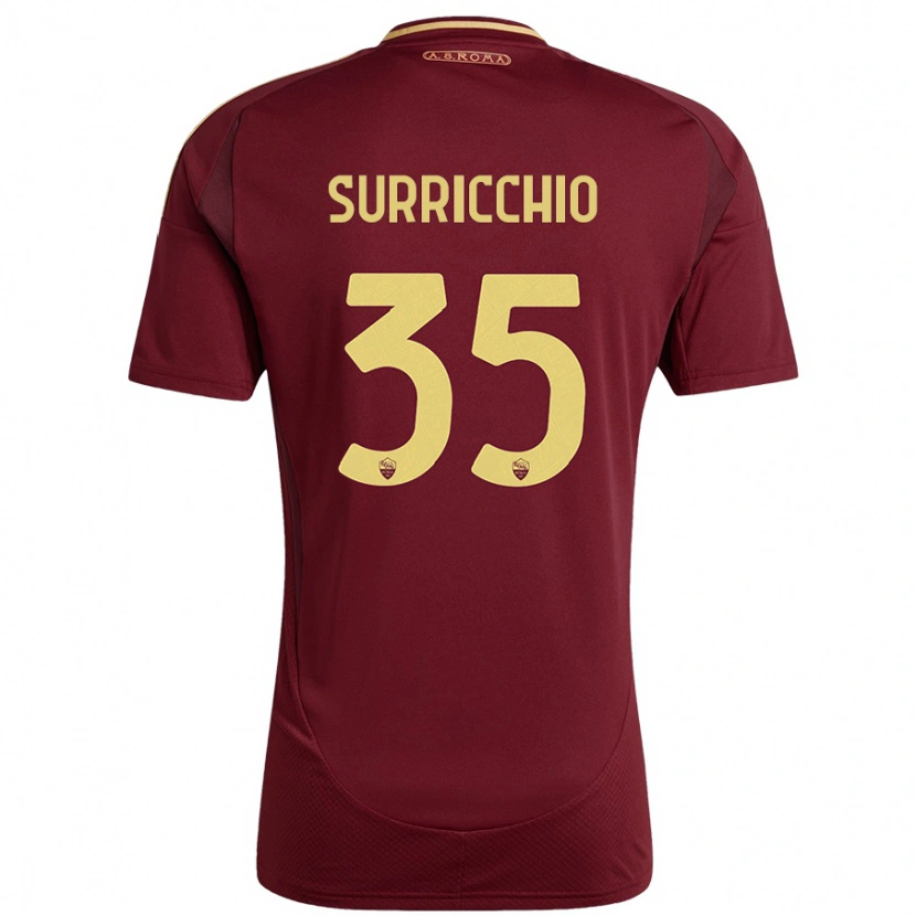 Danxen Damen Jacopo Surricchio #35 Rot Braun Gold Heimtrikot Trikot 2024/25 T-Shirt Schweiz