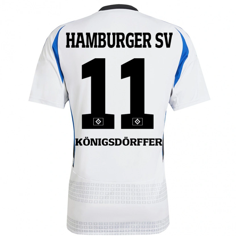 Danxen Damen Ransford Königsdörffer #11 Weiß Blau Heimtrikot Trikot 2024/25 T-Shirt Schweiz