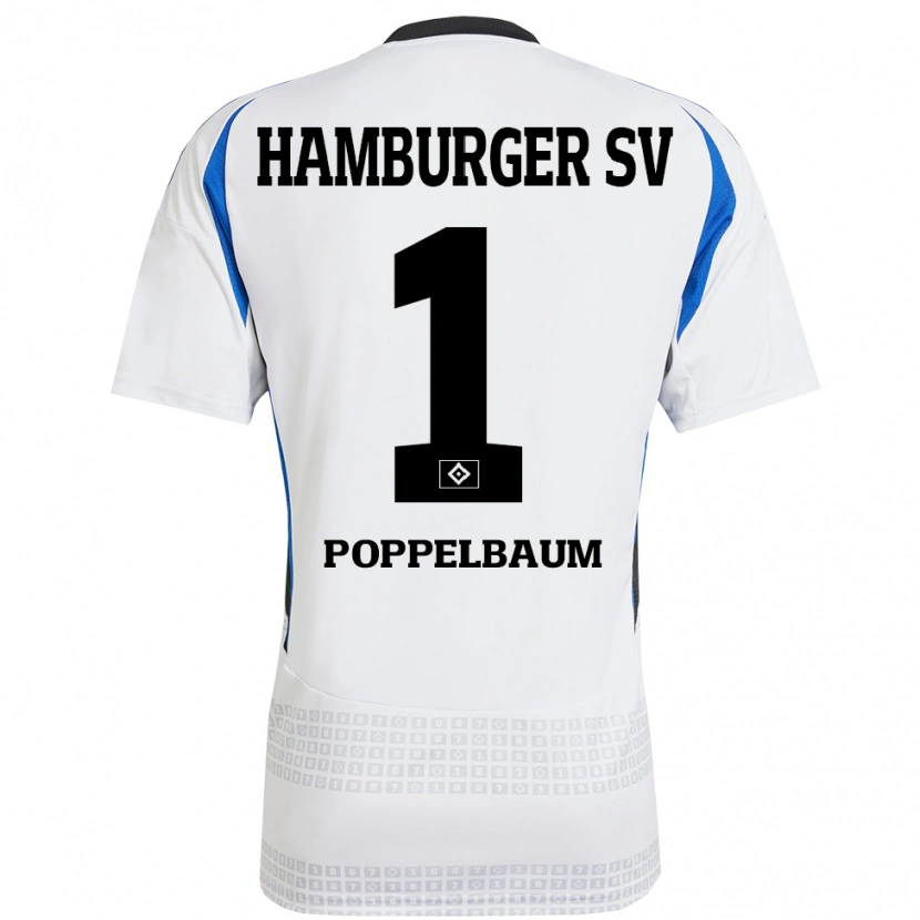 Danxen Damen Colin Poppelbaum #1 Weiß Blau Heimtrikot Trikot 2024/25 T-Shirt Schweiz