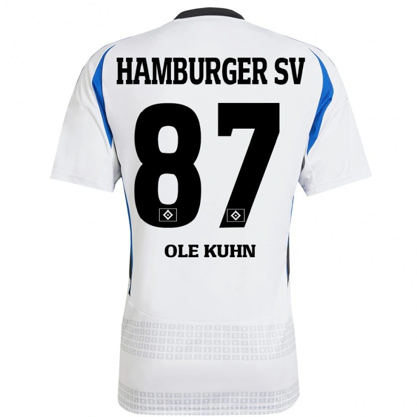 Danxen Damen Niklas Ole Kühn #87 Weiß Blau Heimtrikot Trikot 2024/25 T-Shirt Schweiz