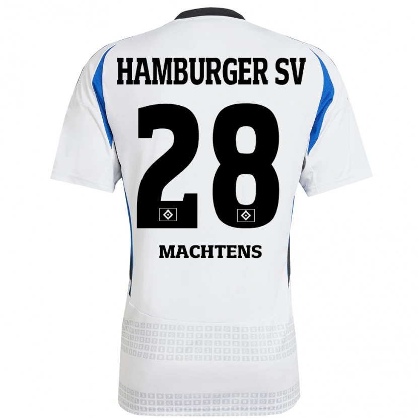 Danxen Damen Pauline Machtens #28 Weiß Blau Heimtrikot Trikot 2024/25 T-Shirt Schweiz