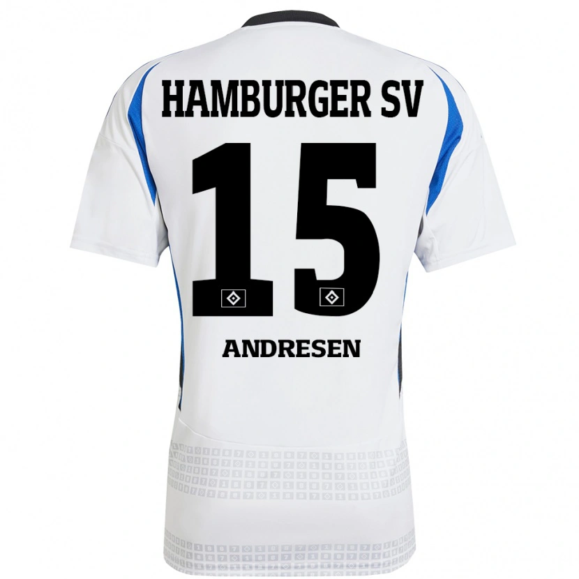 Danxen Damen Bent Andresen #15 Weiß Blau Heimtrikot Trikot 2024/25 T-Shirt Schweiz
