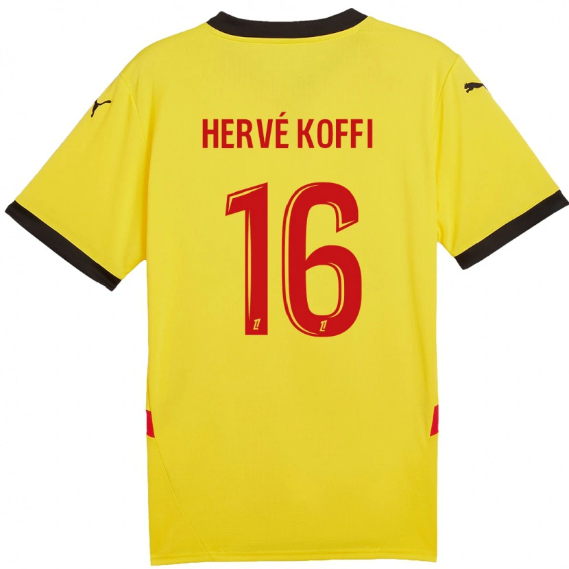 Danxen Damen Hervé Koffi #16 Gelb Rot Heimtrikot Trikot 2024/25 T-Shirt Schweiz