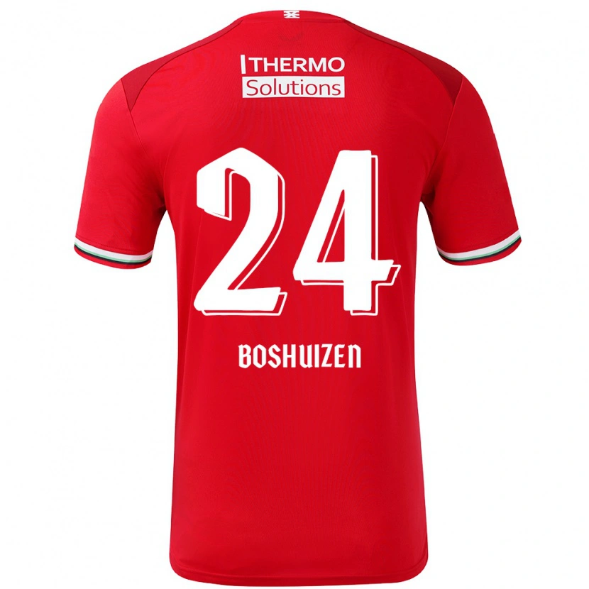 Danxen Damen Annouk Boshuizen #24 Rot Weiß Heimtrikot Trikot 2024/25 T-Shirt Schweiz