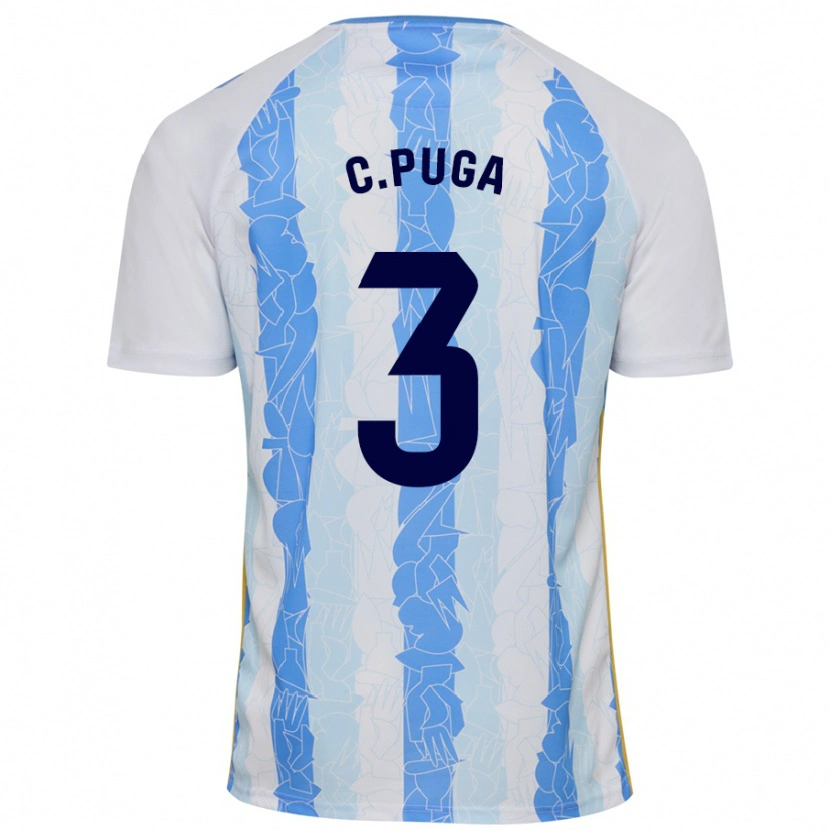 Danxen Damen Carlos Puga #3 Weiß Blau Heimtrikot Trikot 2024/25 T-Shirt Schweiz