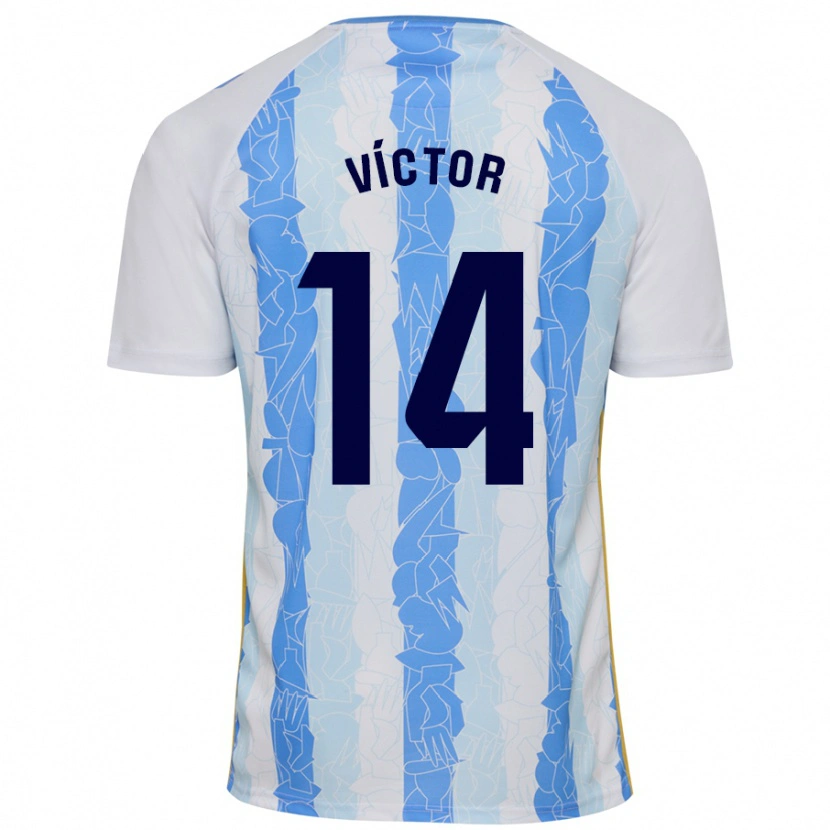 Danxen Damen Víctor García #14 Weiß Blau Heimtrikot Trikot 2024/25 T-Shirt Schweiz