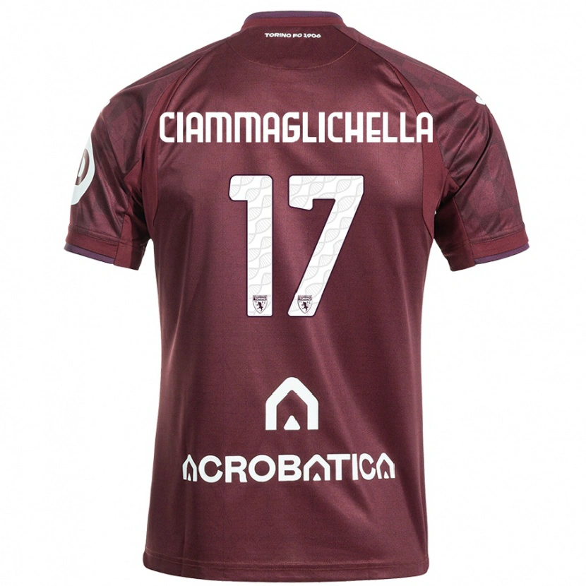 Danxen Damen Aaron Ciammaglichella #17 Kastanienbraun Weiß Heimtrikot Trikot 2024/25 T-Shirt Schweiz