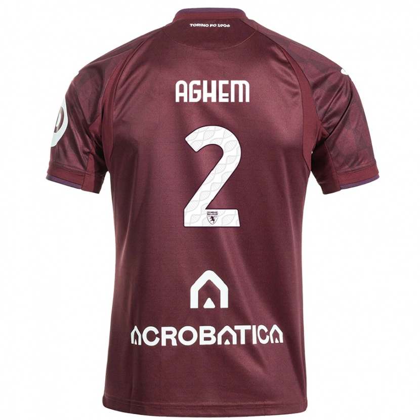 Danxen Damen Brigitta Aghem #2 Kastanienbraun Weiß Heimtrikot Trikot 2024/25 T-Shirt Schweiz