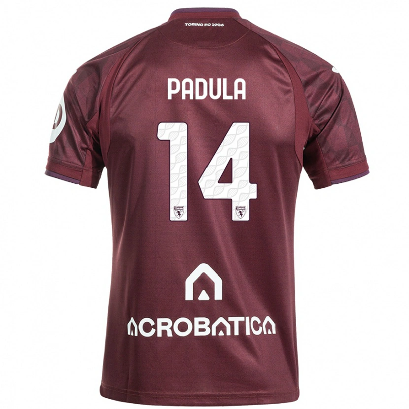 Danxen Damen Cristian Padula #14 Kastanienbraun Weiß Heimtrikot Trikot 2024/25 T-Shirt Schweiz