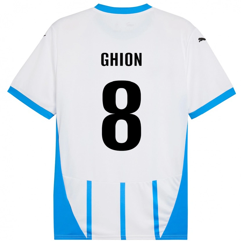 Danxen Damen Andrea Ghion #8 Weiß Blau Auswärtstrikot Trikot 2024/25 T-Shirt Schweiz