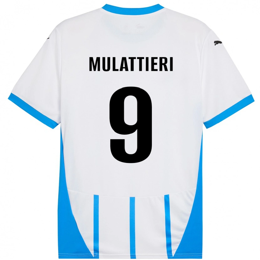 Danxen Damen Samuele Mulattieri #9 Weiß Blau Auswärtstrikot Trikot 2024/25 T-Shirt Schweiz