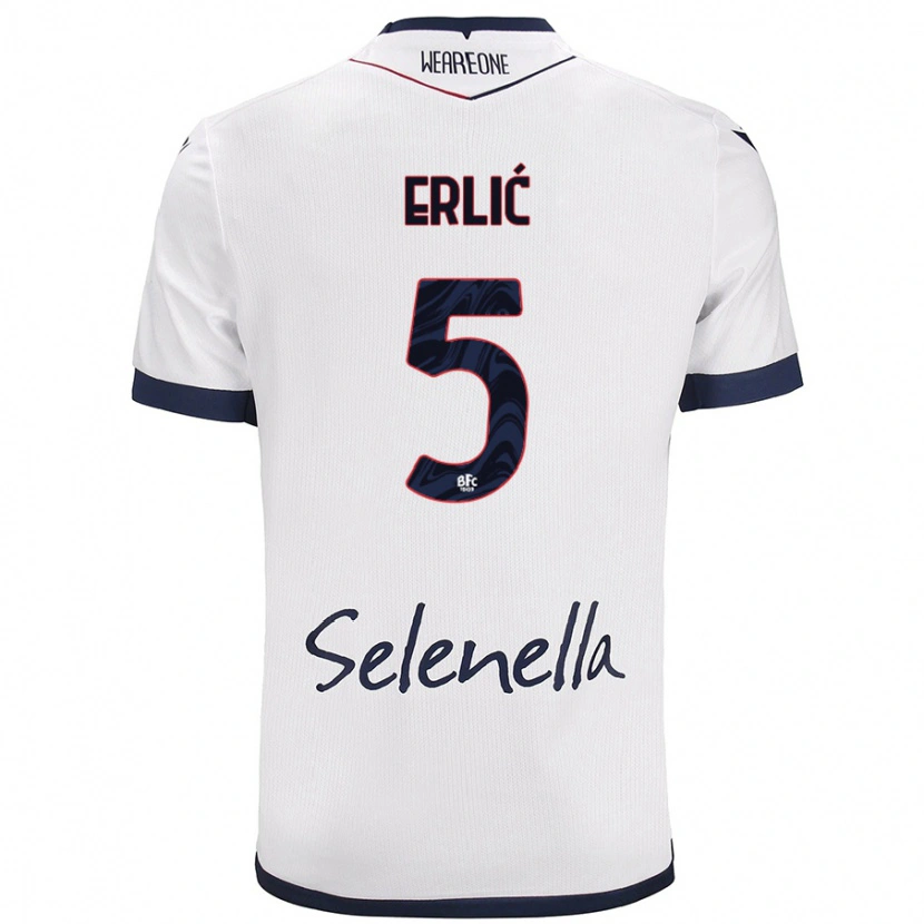 Danxen Damen Martin Erlić #5 Weiß Königsblau Auswärtstrikot Trikot 2024/25 T-Shirt Schweiz