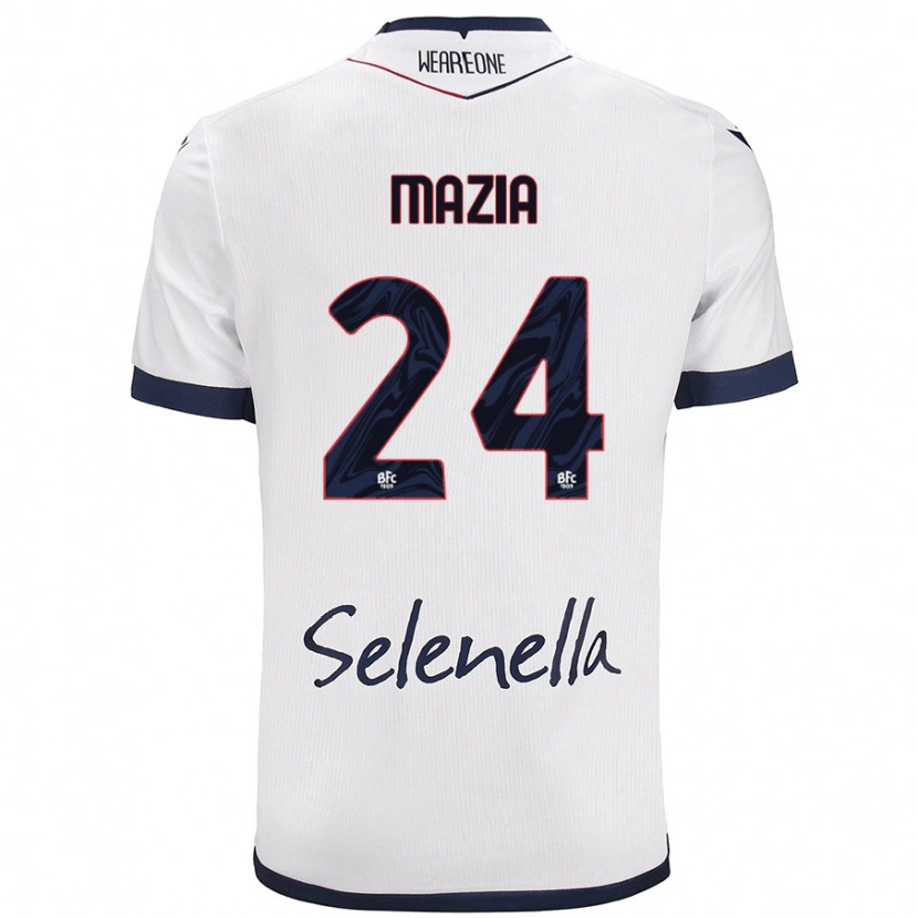 Danxen Damen Andrea Mazia #24 Weiß Königsblau Auswärtstrikot Trikot 2024/25 T-Shirt Schweiz