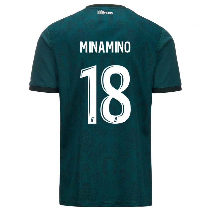 Danxen Damen Takumi Minamino #18 Dunkelgrün Auswärtstrikot Trikot 2024/25 T-Shirt Schweiz