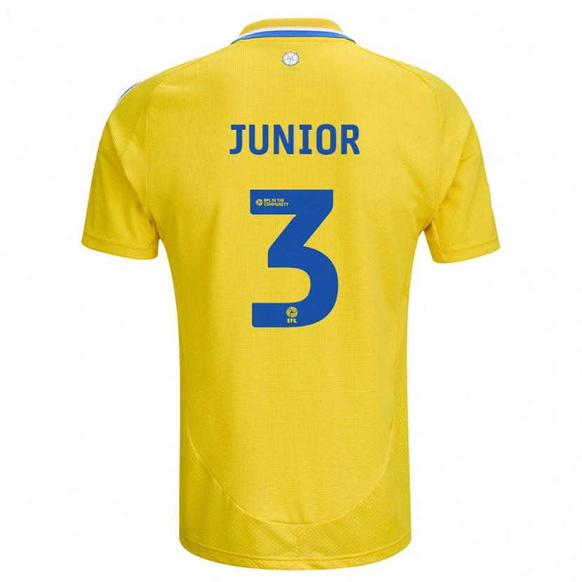 Danxen Damen Junior Firpo #3 Gelb Blau Auswärtstrikot Trikot 2024/25 T-Shirt Schweiz