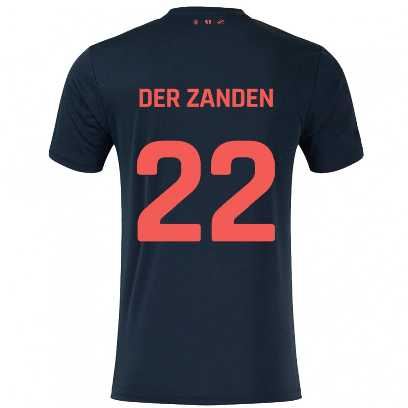 Danxen Damen Iise Van Der Zanden #22 Schwarz Rot Auswärtstrikot Trikot 2024/25 T-Shirt Schweiz