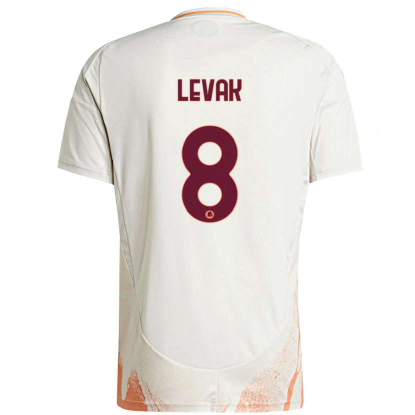 Danxen Damen Sergej Levak #8 Cremeweiß Orange Auswärtstrikot Trikot 2024/25 T-Shirt Schweiz