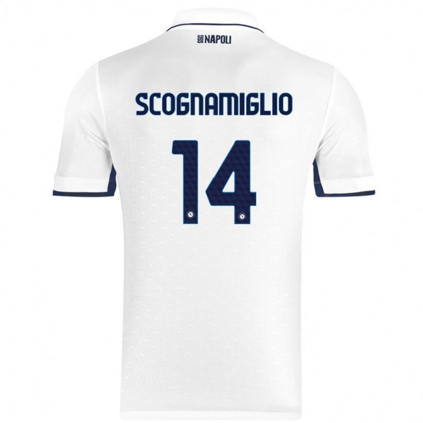 Danxen Damen Fabio Scognamiglio #14 Weiß Königsblau Auswärtstrikot Trikot 2024/25 T-Shirt Schweiz