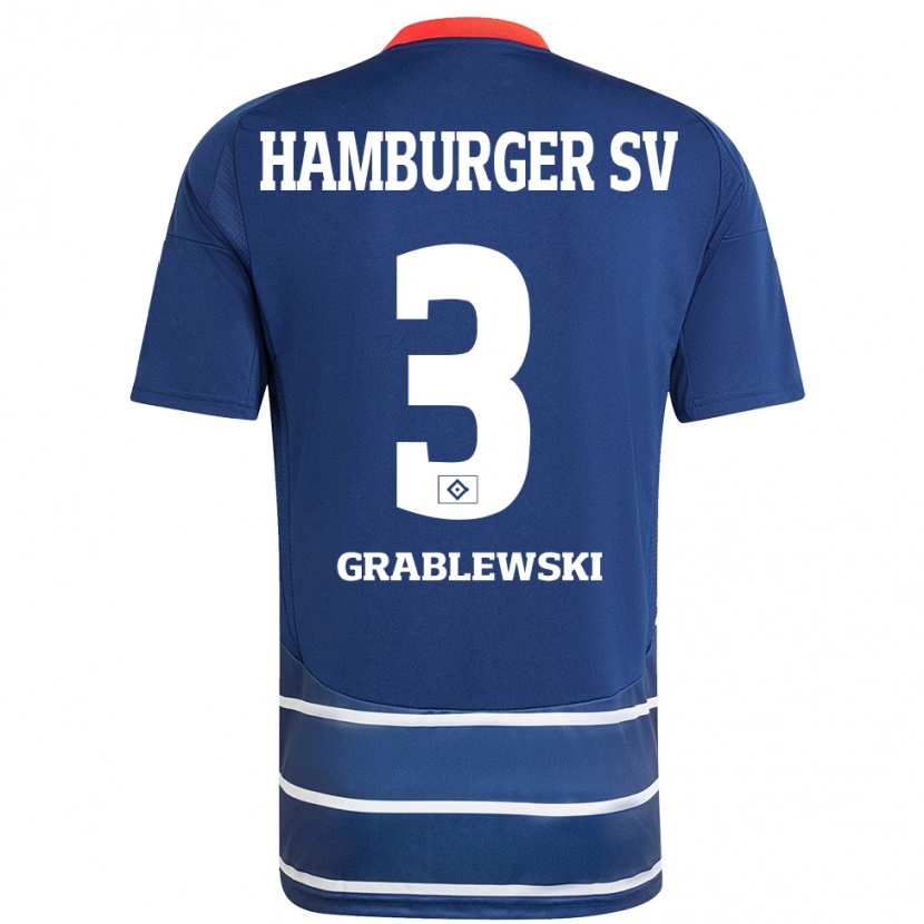 Danxen Damen Max Grablewski #3 Dunkelblau Auswärtstrikot Trikot 2024/25 T-Shirt Schweiz