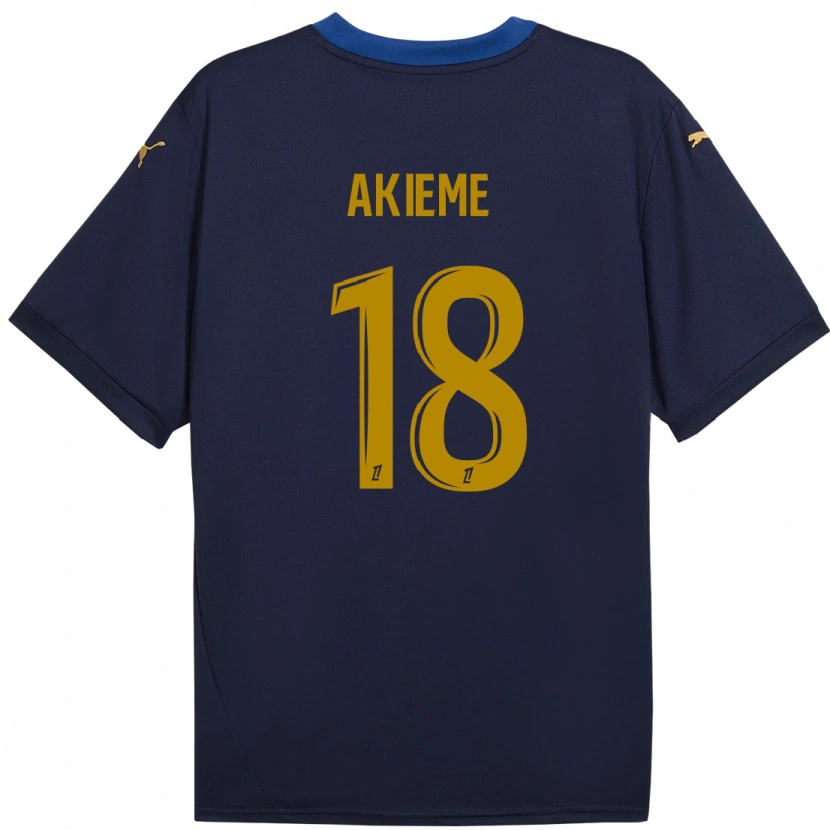 Danxen Damen Sergio Akieme #18 Marineblau Gold Auswärtstrikot Trikot 2024/25 T-Shirt Schweiz