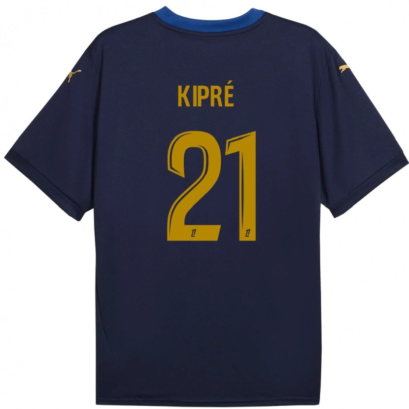 Danxen Damen Cédric Kipré #21 Marineblau Gold Auswärtstrikot Trikot 2024/25 T-Shirt Schweiz