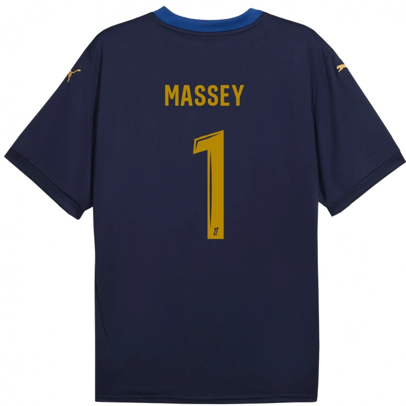 Danxen Damen Kayza Massey #1 Marineblau Gold Auswärtstrikot Trikot 2024/25 T-Shirt Schweiz