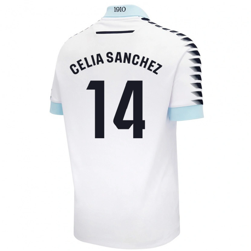 Danxen Damen Celia Sánchez García #14 Weiß Blau Auswärtstrikot Trikot 2024/25 T-Shirt Schweiz