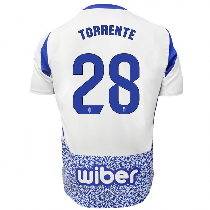 Danxen Damen Raúl Torrente #28 Weiß Blau Auswärtstrikot Trikot 2024/25 T-Shirt Schweiz