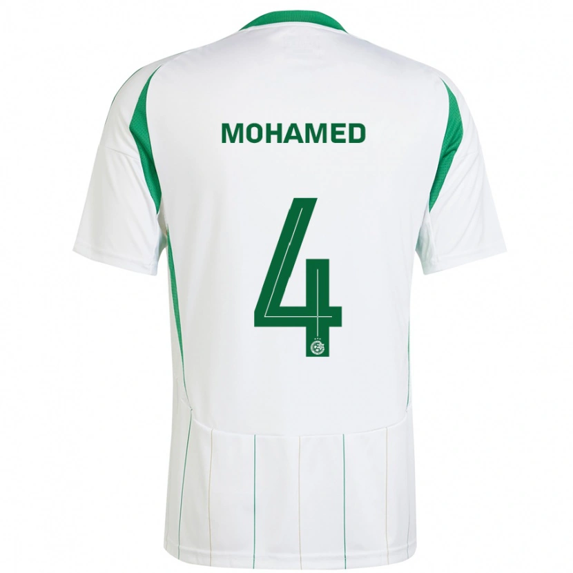 Danxen Damen Ali Mohamed #4 Weiß Grün Auswärtstrikot Trikot 2024/25 T-Shirt Schweiz