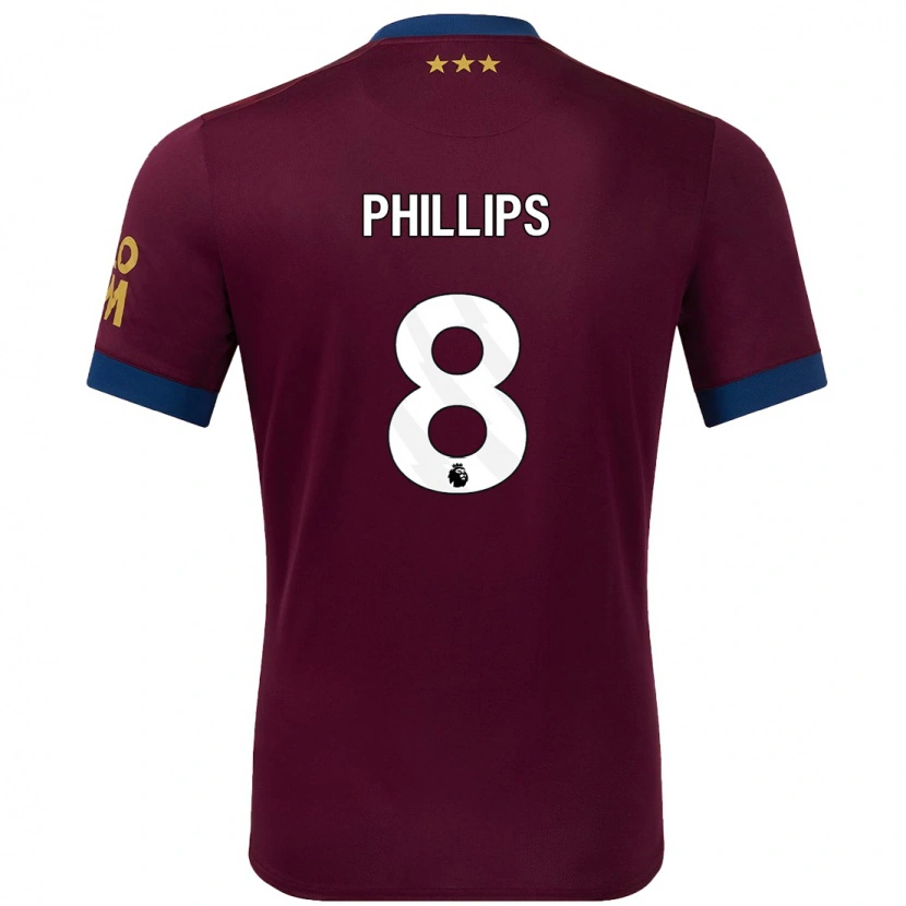Danxen Damen Kalvin Phillips #8 Braun Auswärtstrikot Trikot 2024/25 T-Shirt Schweiz