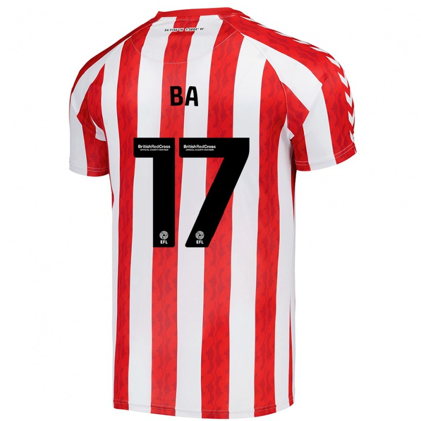 Danxen Kinder Abdoullah Ba #17 Rot Weiß Heimtrikot Trikot 2024/25 T-Shirt Schweiz
