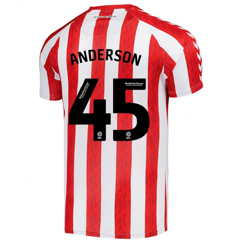 Danxen Kinder Joe Anderson #45 Rot Weiß Heimtrikot Trikot 2024/25 T-Shirt Schweiz