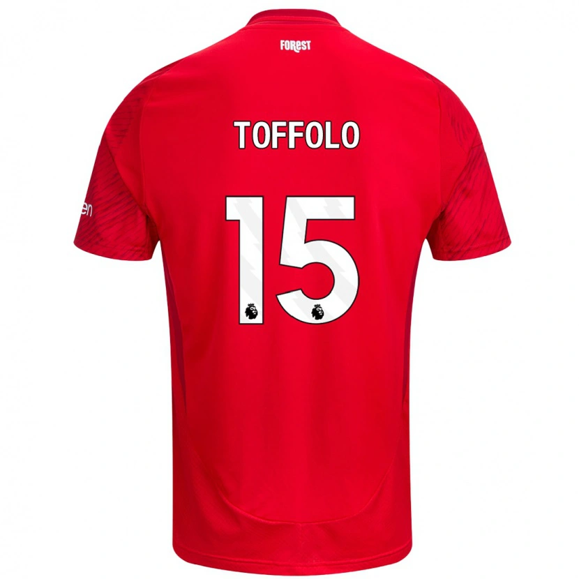 Danxen Kinder Harry Toffolo #15 Rot Weiß Heimtrikot Trikot 2024/25 T-Shirt Schweiz