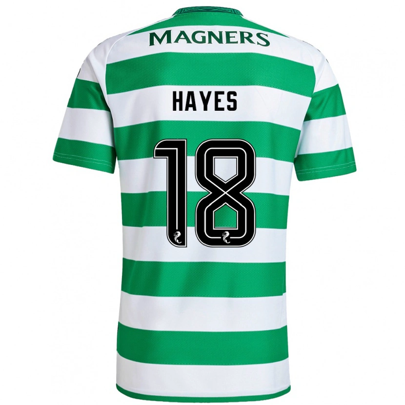 Danxen Kinder Caitlin Hayes #18 Grün Weiß Heimtrikot Trikot 2024/25 T-Shirt Schweiz