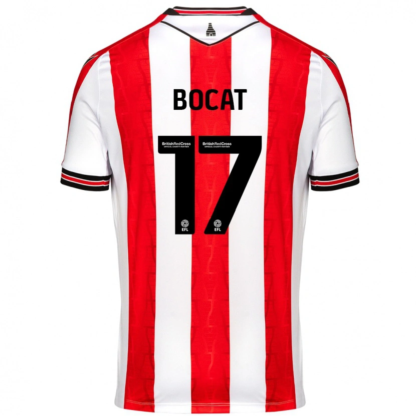 Danxen Kinder Eric-Junior Bocat #17 Rot Weiß Heimtrikot Trikot 2024/25 T-Shirt Schweiz