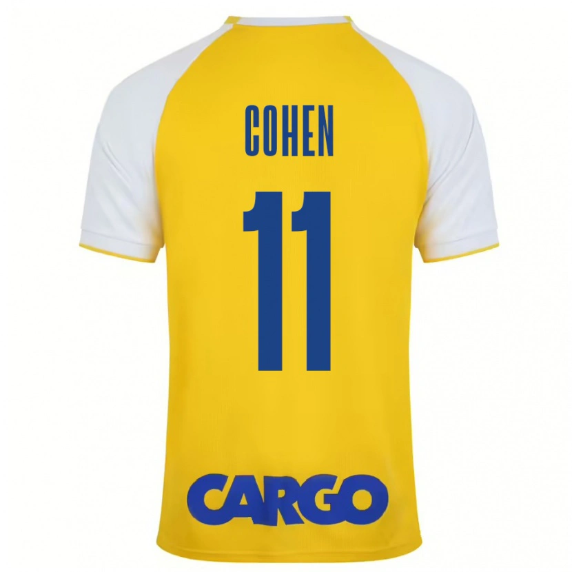 Danxen Kinder Yonatan Cohen #11 Gelb Weiß Heimtrikot Trikot 2024/25 T-Shirt Schweiz