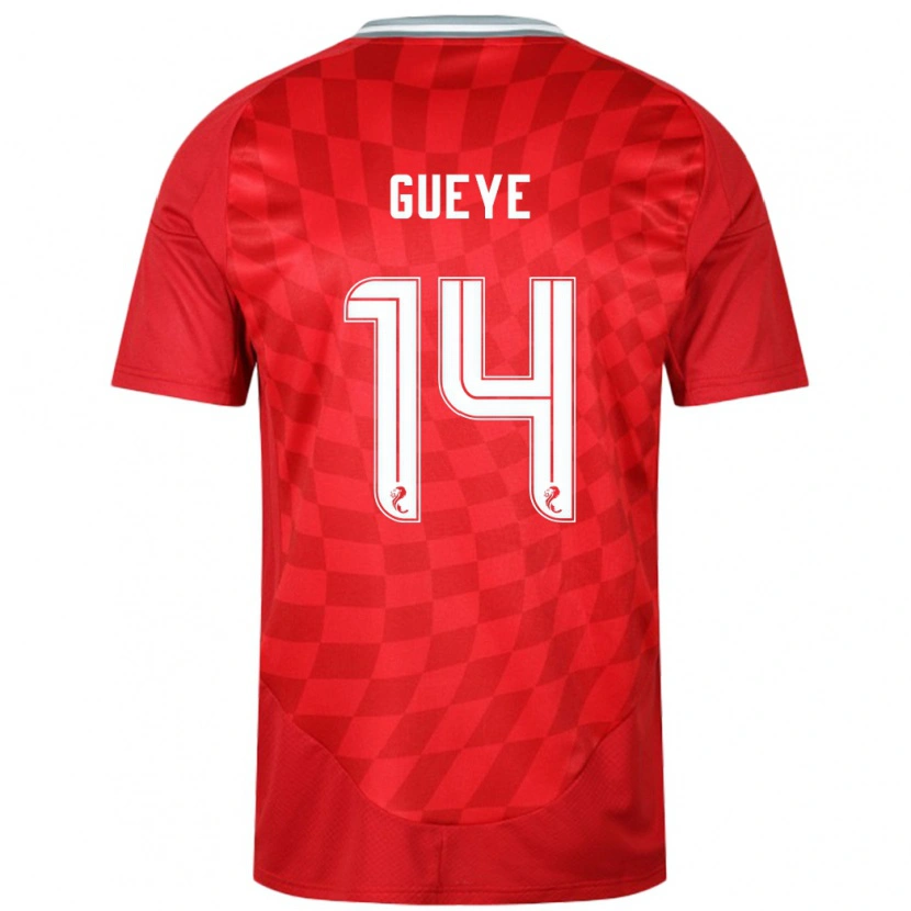 Danxen Kinder Pape Habib Guèye #14 Rot Heimtrikot Trikot 2024/25 T-Shirt Schweiz