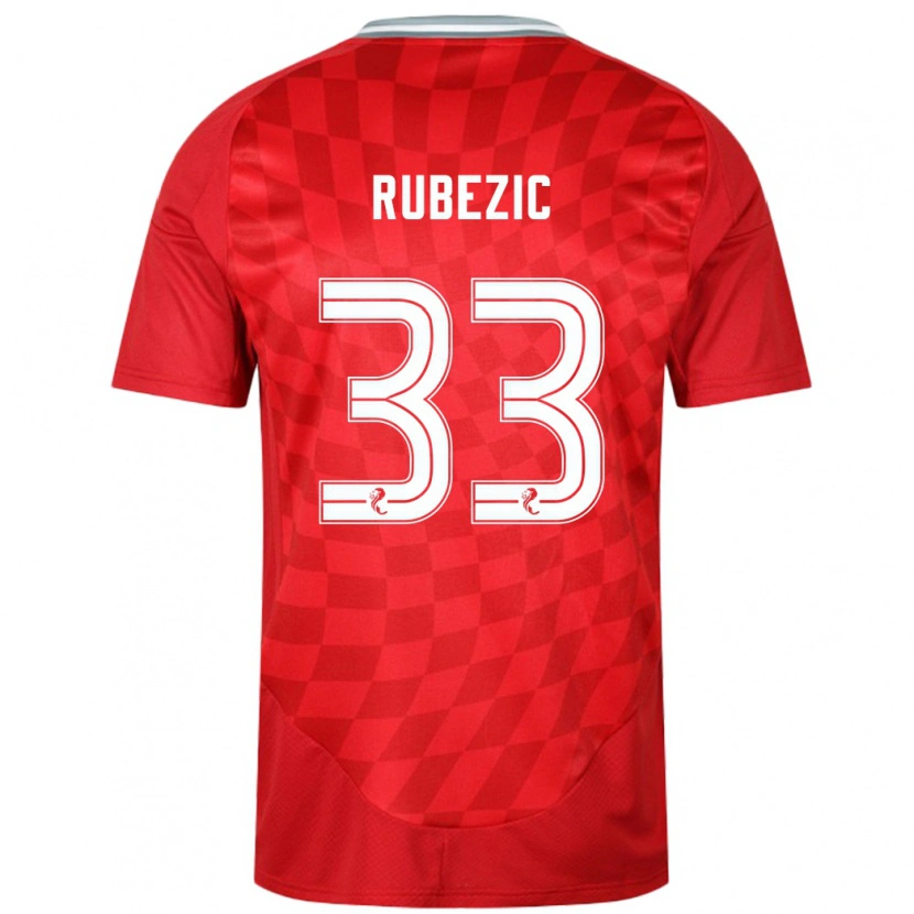 Danxen Kinder Slobodan Rubezic #33 Rot Heimtrikot Trikot 2024/25 T-Shirt Schweiz