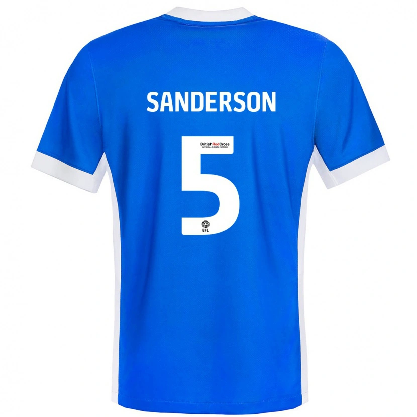 Danxen Kinder Dion Sanderson #5 Blau Weiß Heimtrikot Trikot 2024/25 T-Shirt Schweiz