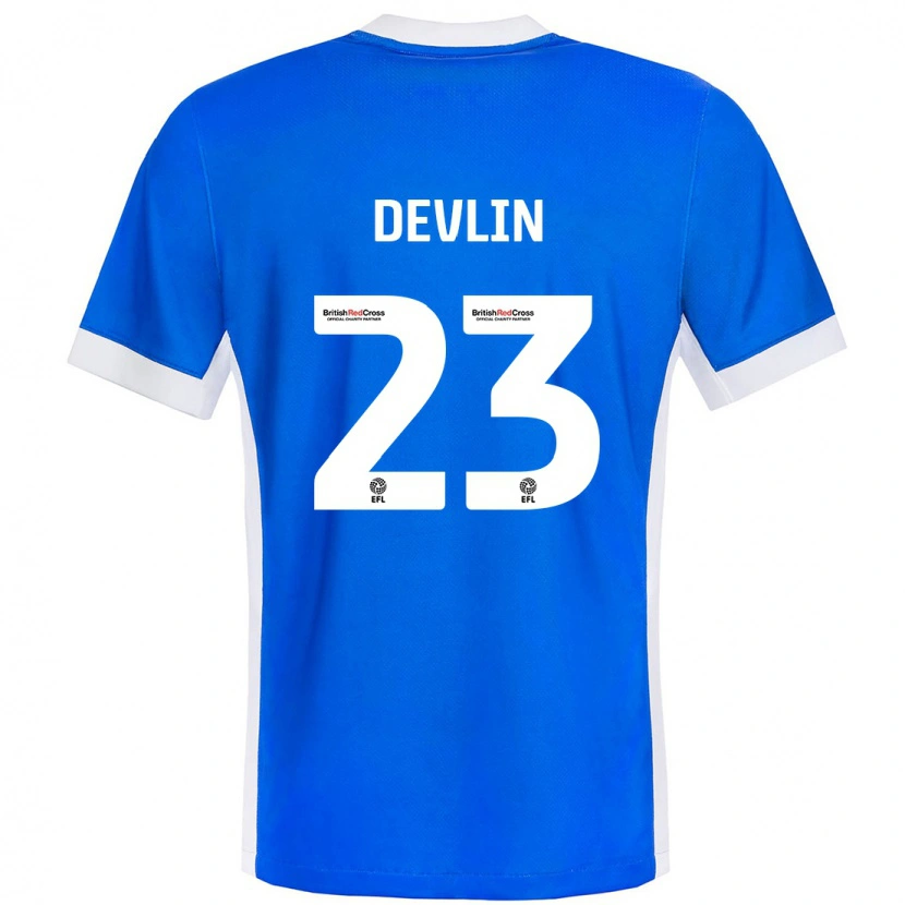 Danxen Kinder Charlie Devlin #23 Blau Weiß Heimtrikot Trikot 2024/25 T-Shirt Schweiz