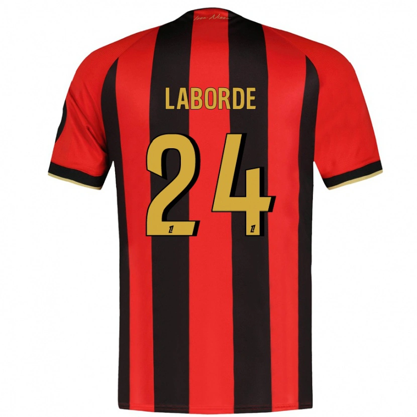 Danxen Kinder Gaëtan Laborde #24 Rot Schwarz Heimtrikot Trikot 2024/25 T-Shirt Schweiz