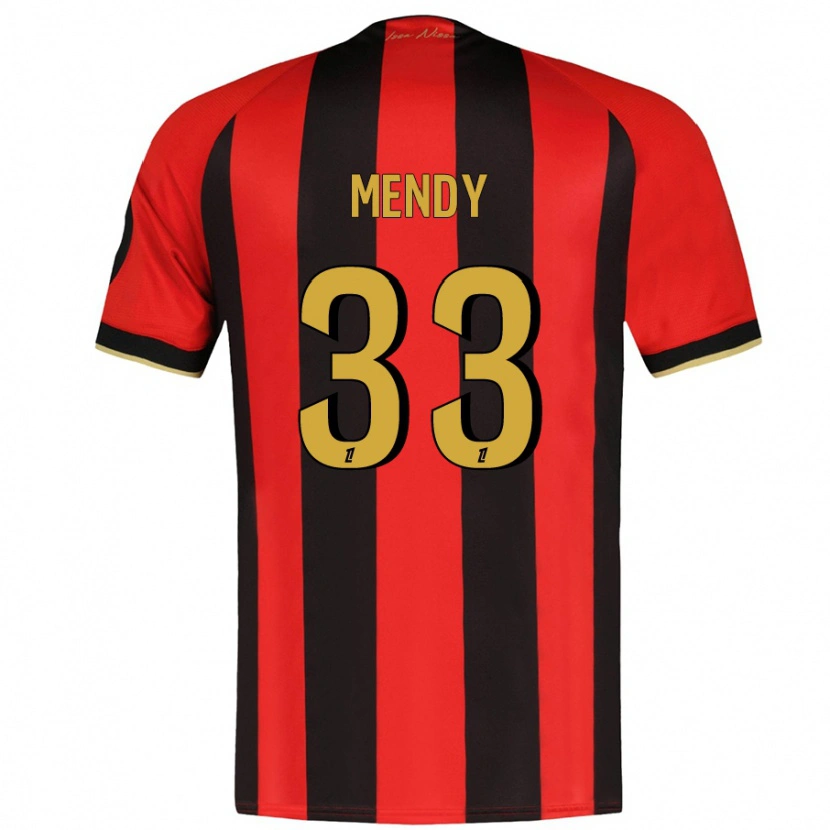 Danxen Kinder Antoine Mendy #33 Rot Schwarz Heimtrikot Trikot 2024/25 T-Shirt Schweiz