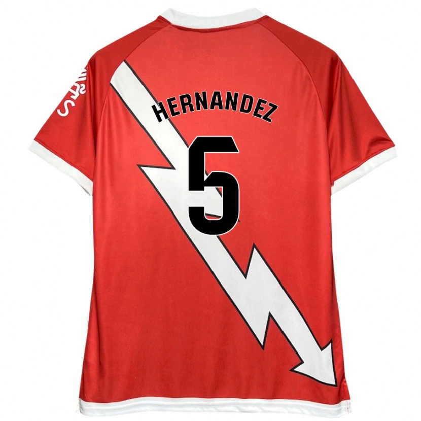 Danxen Kinder Aridane Hernández #5 Weiß Rot Heimtrikot Trikot 2024/25 T-Shirt Schweiz
