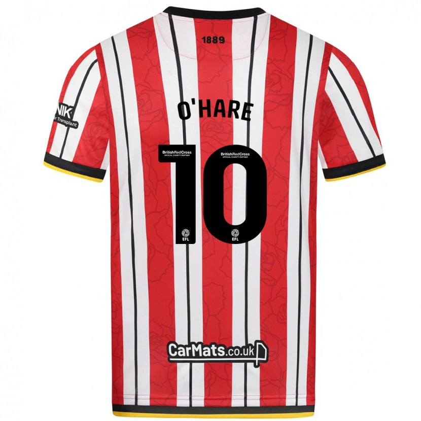Danxen Kinder Callum O'hare #10 Rot Weiße Streifen Heimtrikot Trikot 2024/25 T-Shirt Schweiz