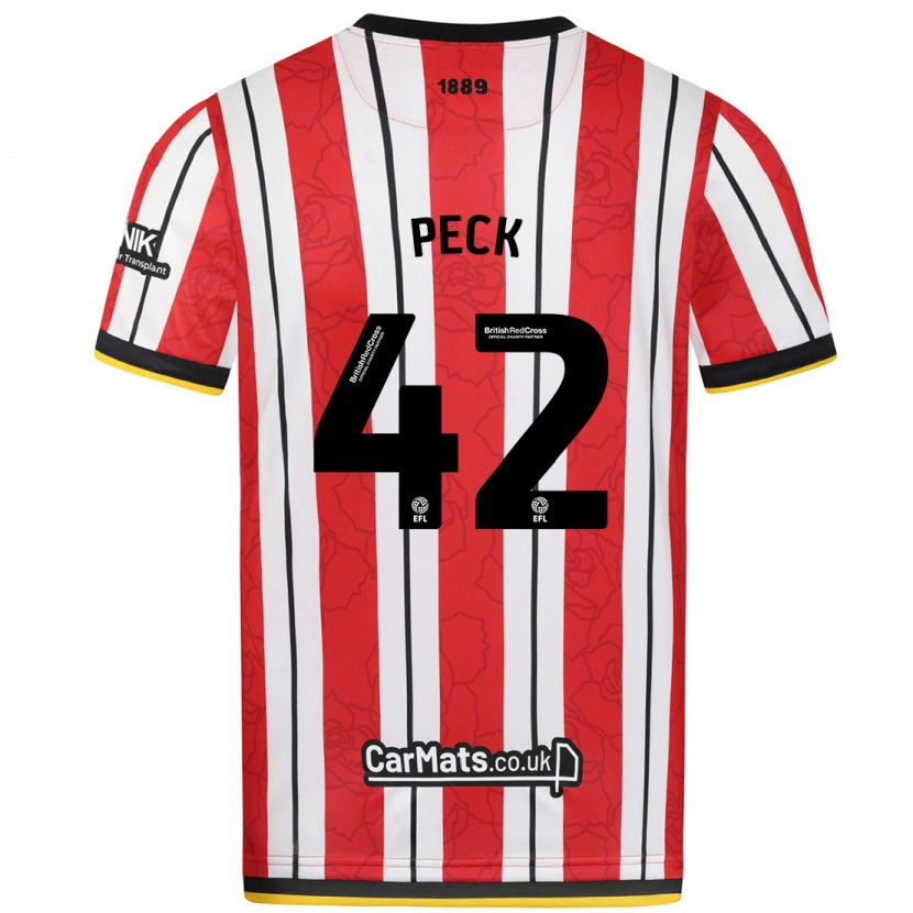 Danxen Kinder Sydie Peck #42 Rot Weiße Streifen Heimtrikot Trikot 2024/25 T-Shirt Schweiz
