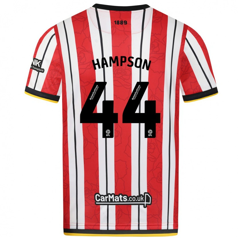 Danxen Kinder Owen Hampson #44 Rot Weiße Streifen Heimtrikot Trikot 2024/25 T-Shirt Schweiz