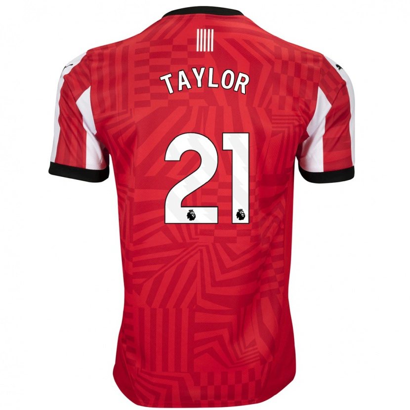 Danxen Kinder Charlie Taylor #21 Rot Weiß Heimtrikot Trikot 2024/25 T-Shirt Schweiz