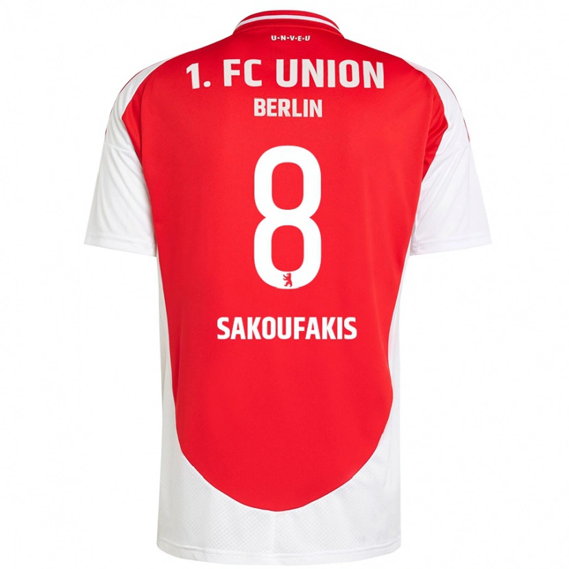 Danxen Kinder Theodor Sakoufakis #8 Rot Weiß Heimtrikot Trikot 2024/25 T-Shirt Schweiz