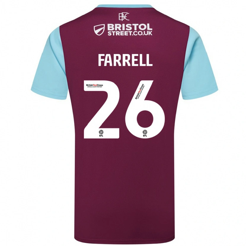 Danxen Kinder Lucy Farrell #26 Burgunderrot Himmelblau Heimtrikot Trikot 2024/25 T-Shirt Schweiz